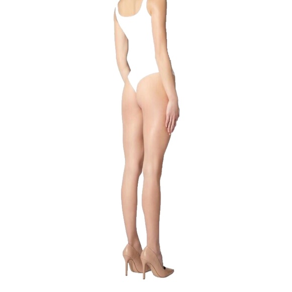 Women Wolford Bodysuit Jamaika String Body Shiny White Size Small - Picture 5 of 10